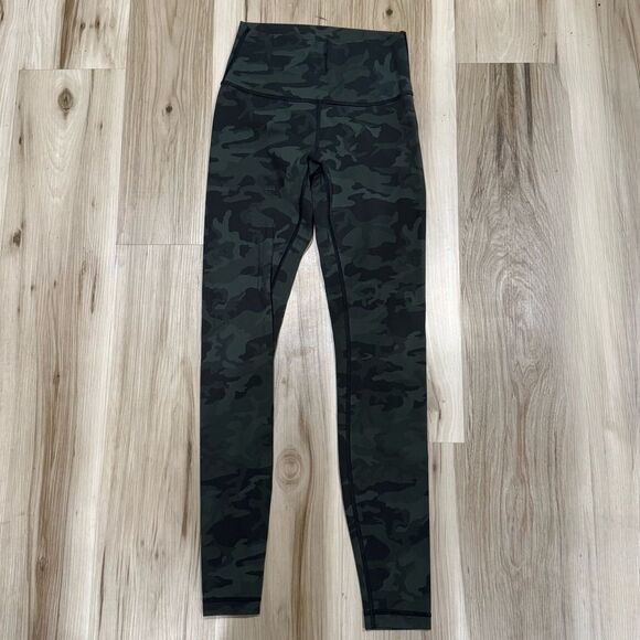 Lululemon Wunder Under High-Rise Leggings 28" Green Camo Women’s 4 - Picture 5 of 5